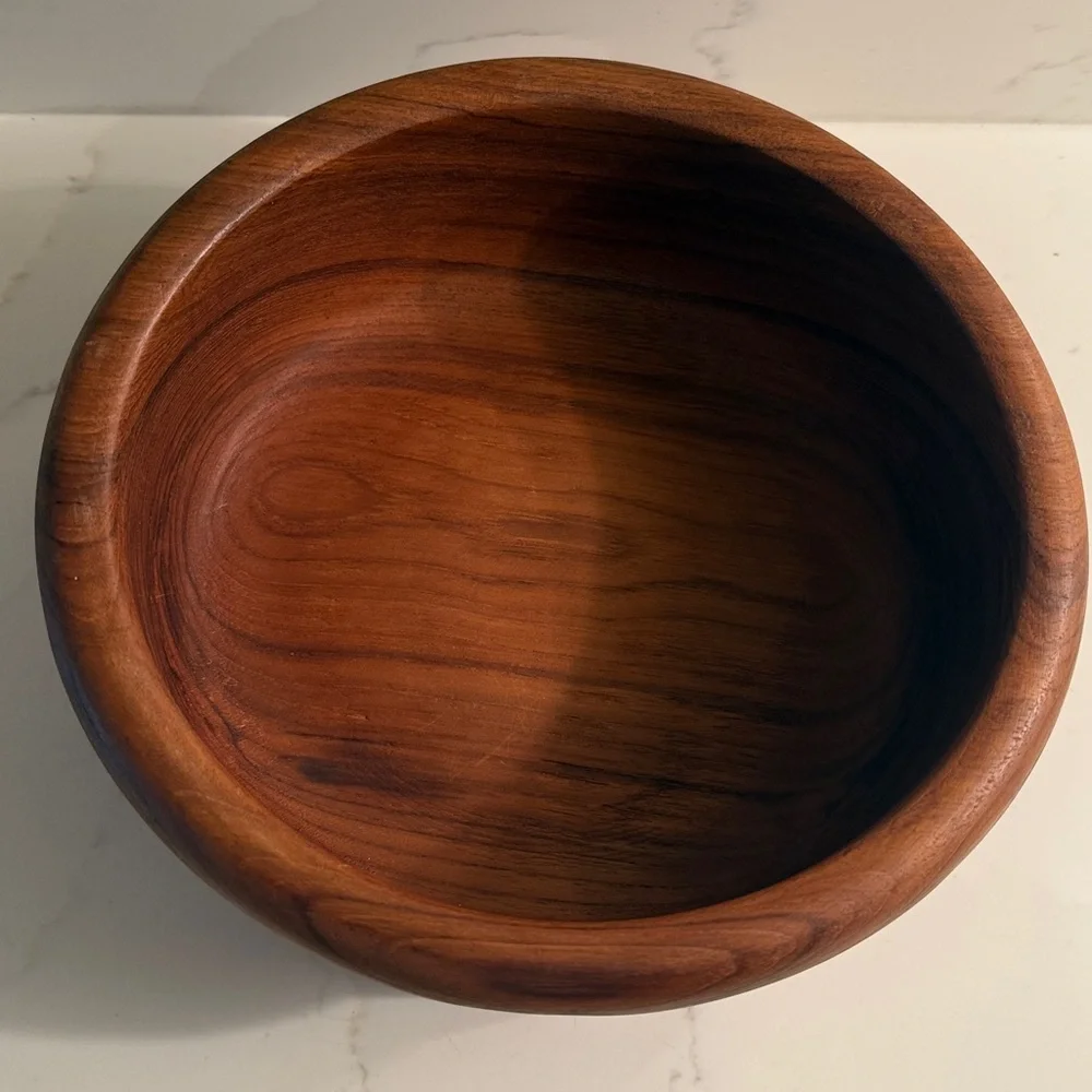 Vintage Gailstyn Sutton Teak Salad Bowl and Tongs FLAW
